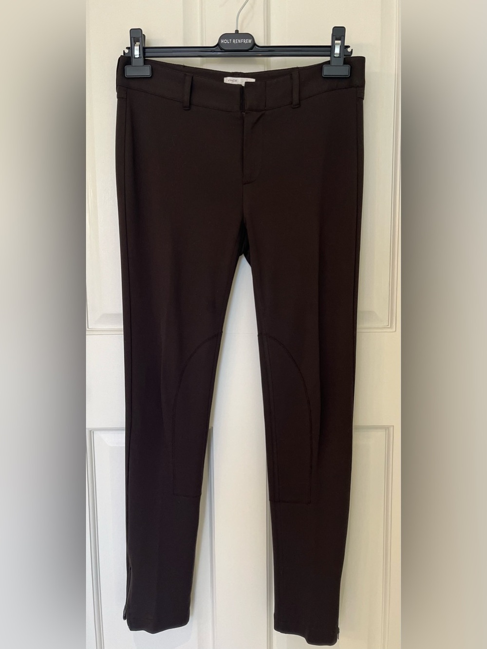Vince chocolate brown skinny jersey equestrian pants. Size 4